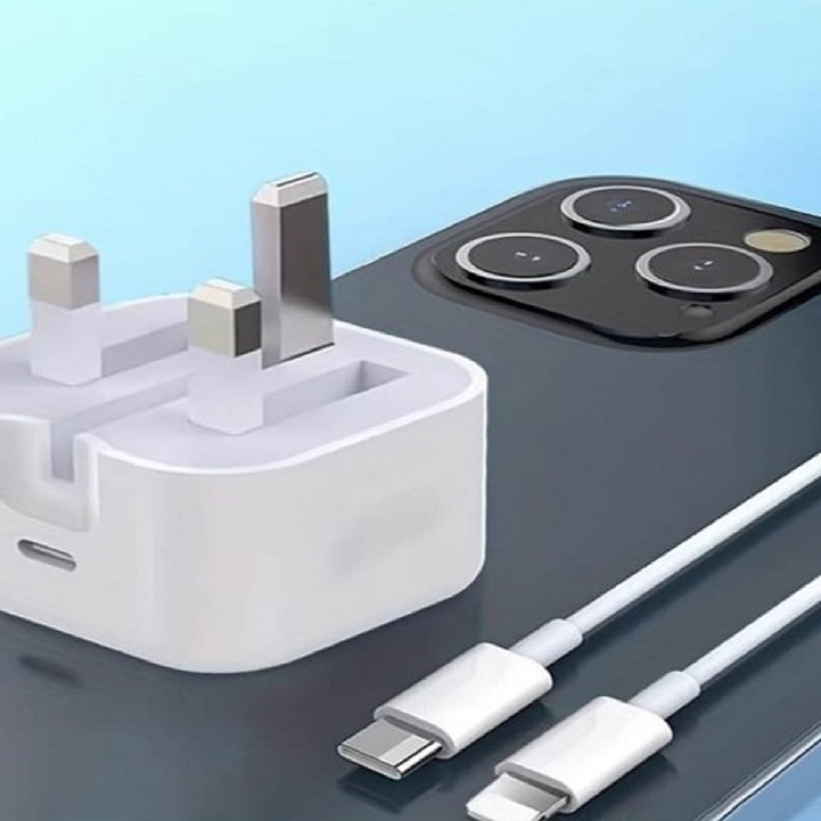 شاحن آبل  20 واط + كيبل USB-C إلى Lightning بطول 1 متر – متوافق مع جميع أجهزة iPhone و iPad 