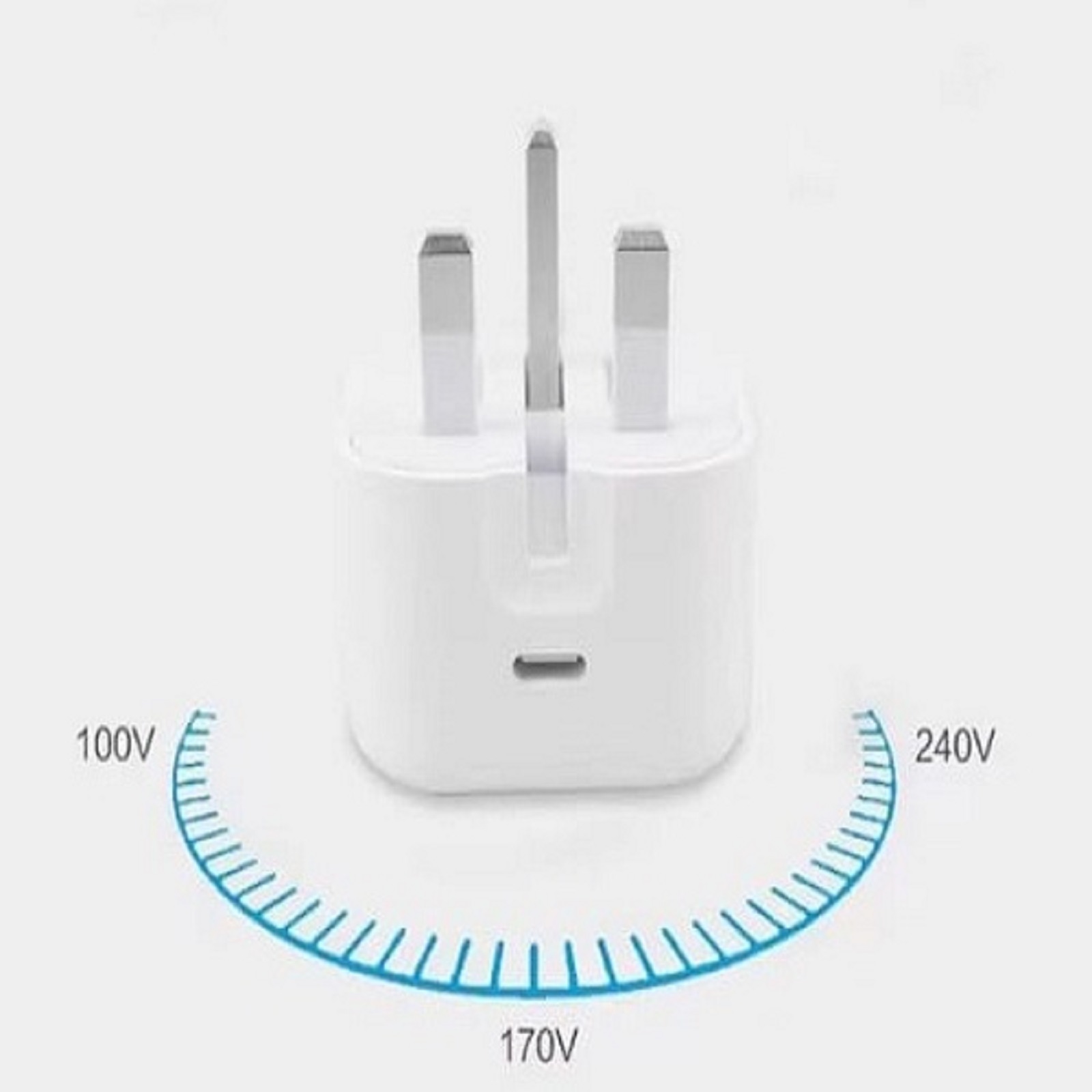شاحن آبل  20 واط + كيبل USB-C إلى Lightning بطول 1 متر – متوافق مع جميع أجهزة iPhone و iPad 