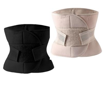 حزام وسط الخصر، مشد دعم ضاغط اسفل الظهر قابل للتعديل، أسود/بني، للجنسين و مابعد الولادة